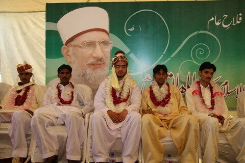 Groom participants in the collective marriage ceremony