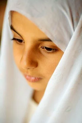 Iranian girl in Islamic covering