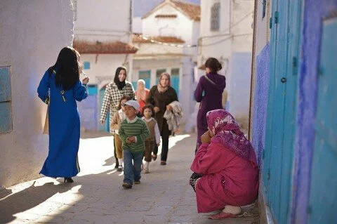 Arab women in Chefchaouen, Morocco