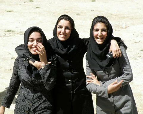 muslim girl laughing photo
