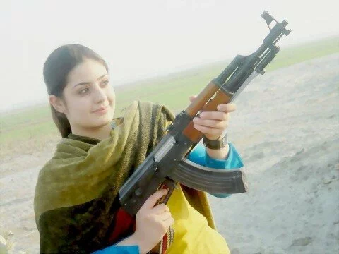 Beautiful Muslim girl ready to kill. 